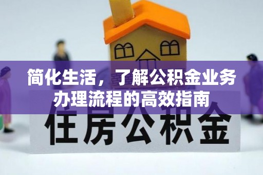 临朐简化生活，了解公积金业务办理流程的高效指南