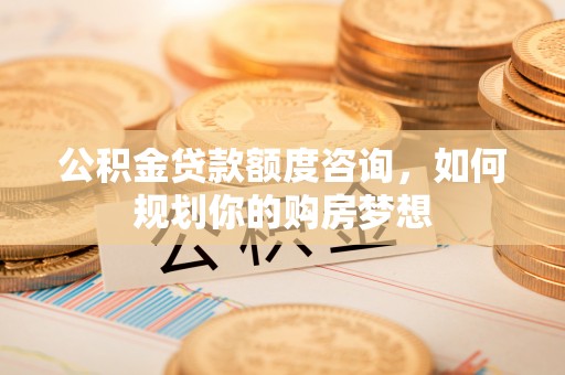 临朐公积金贷款额度咨询，如何规划你的购房梦想